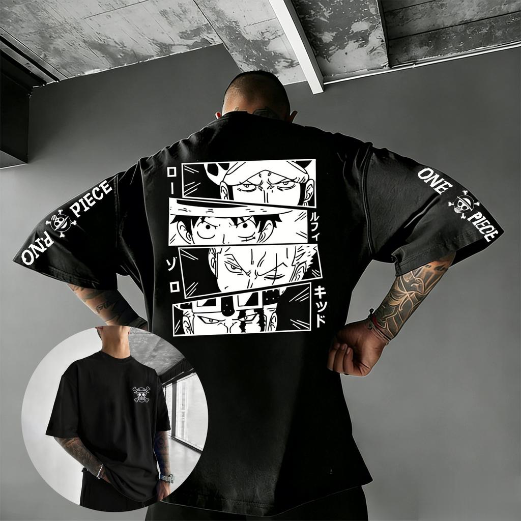 T-shirt Uomo Donna 2026 Estate Manica Corta Top Stampa Grafica Zoro Harajuku Streetwear Casual Fumetto T-shirt