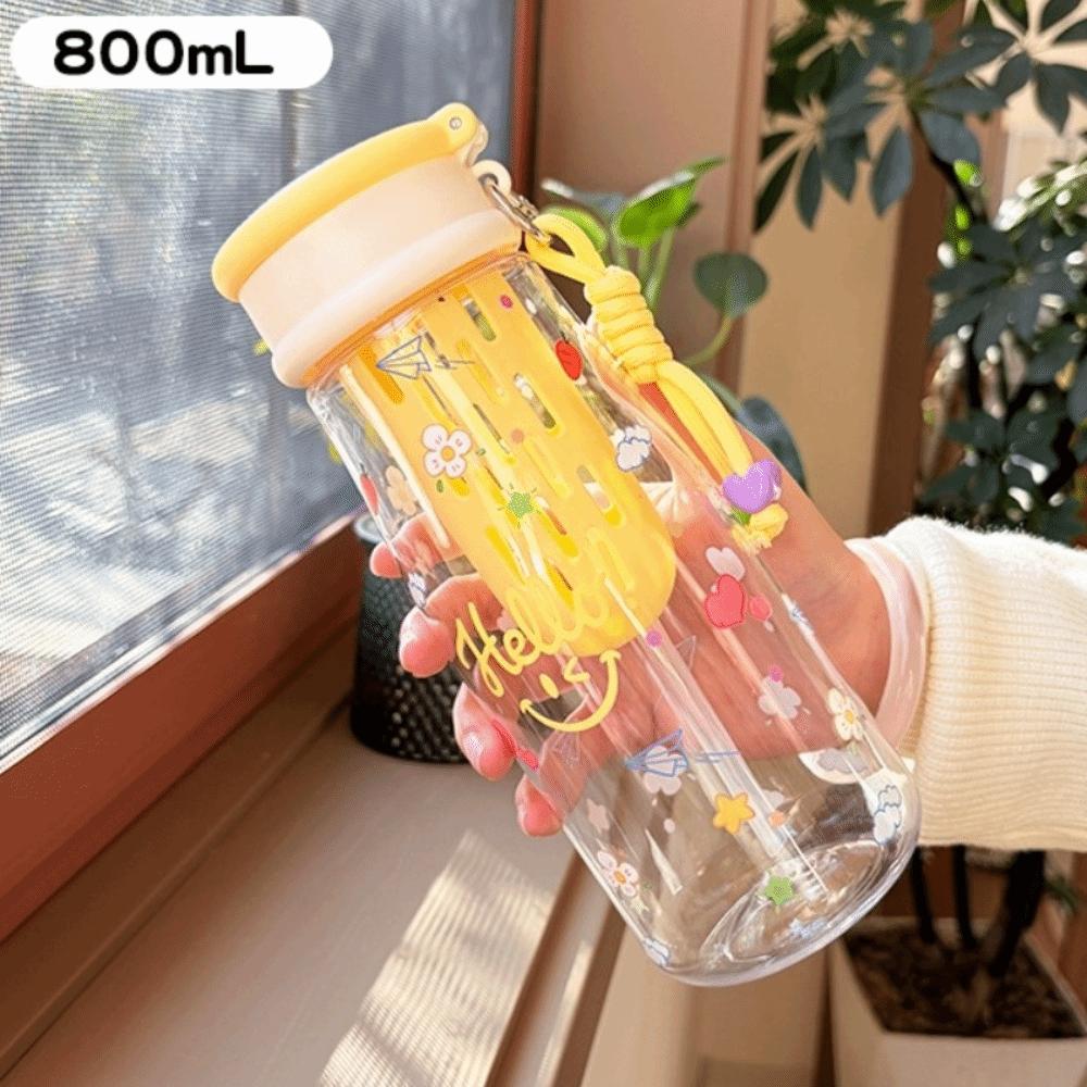 Plastic Water Bottle Transparent Kids Water Cup Cartoon Drinking Bottle