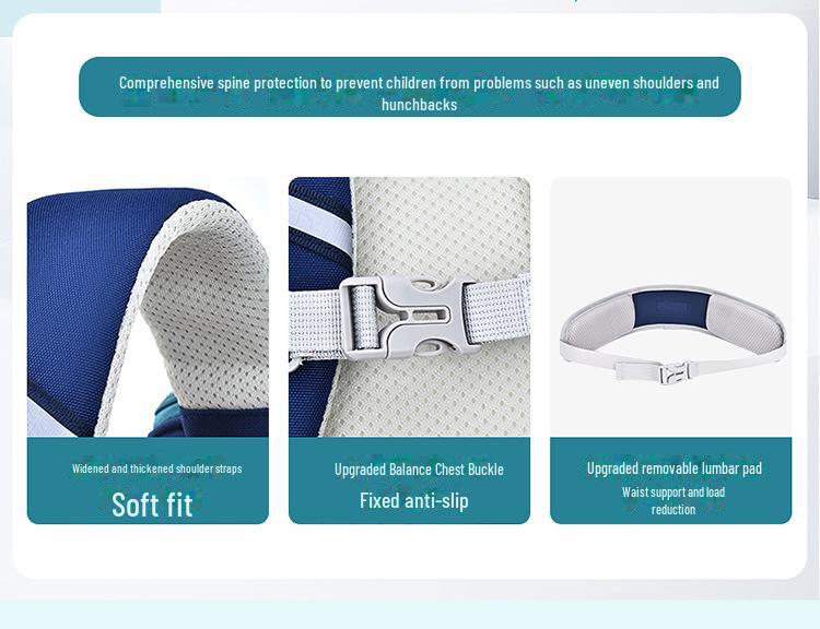 Sesame Baby Boys' Primary School Backpack for Grades 1-6 - One-piece Design