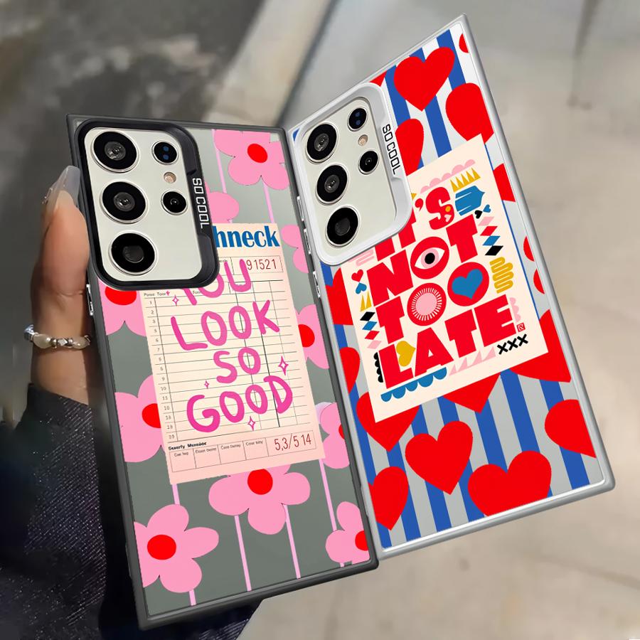 Creative Text You Look So Good Phone Cover Case for Samsung Galaxy S25 S24 FE S25Edge S23 S20 Plus S21 S22 S23 Ultra Note 20
