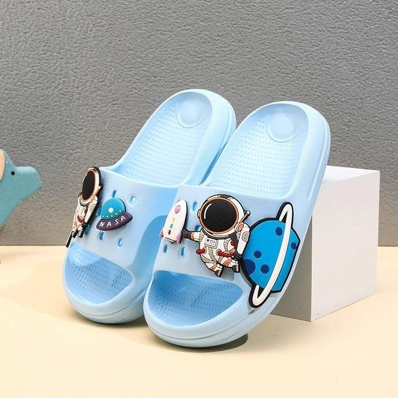 Colorful Cartoon Breathable Slippers For Boys And Girls Nonslip Indoor Footwear For Summer