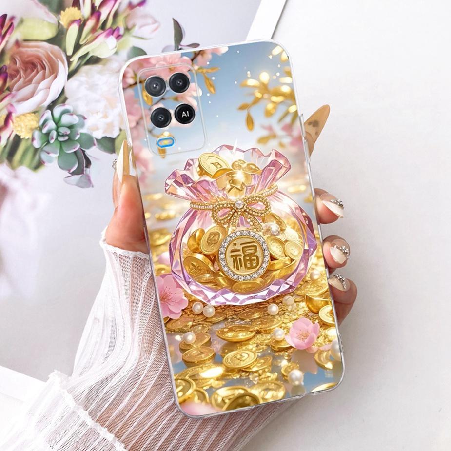 For Oppo A54 4G Case CPH2239 Luxury Butterfly Painted Cover Soft Silicone Phone Case For Oppo A54 5G A 54 s OppoA54s Fundas Bags