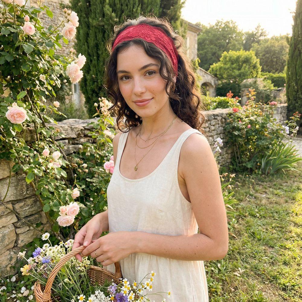 Wide Lace Floral Headbands Korean Mesh Elastic Hair Bands Hollow-Out Lightweight Headwrap  Women