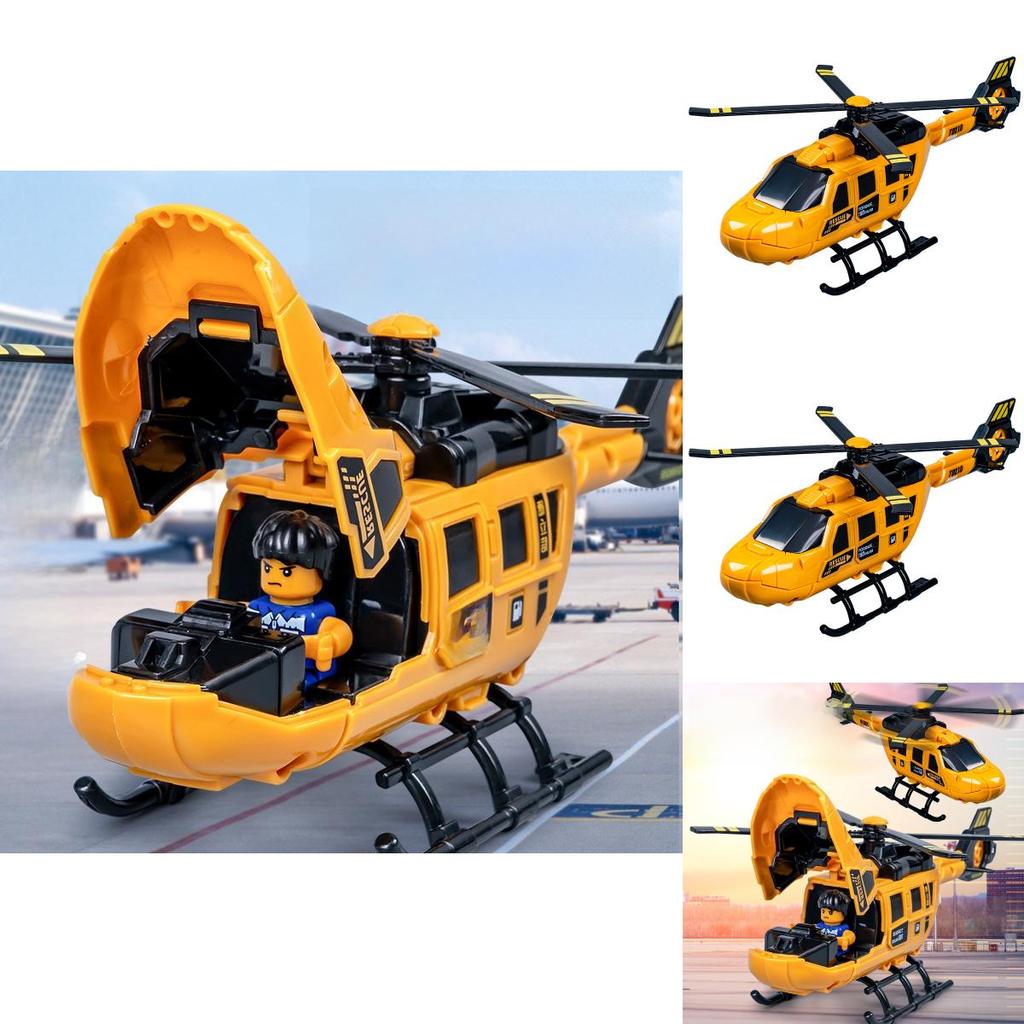 Rescue Helicopter Toy With Inertial Blades For Kids Pretend Play And Gift Use