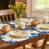 Ramadan Kareen Star Moon Lantern Linen Placemats Table Decor Reusable Eid Mubarak Kitchen Dining Table Mat Ramadan Decorations