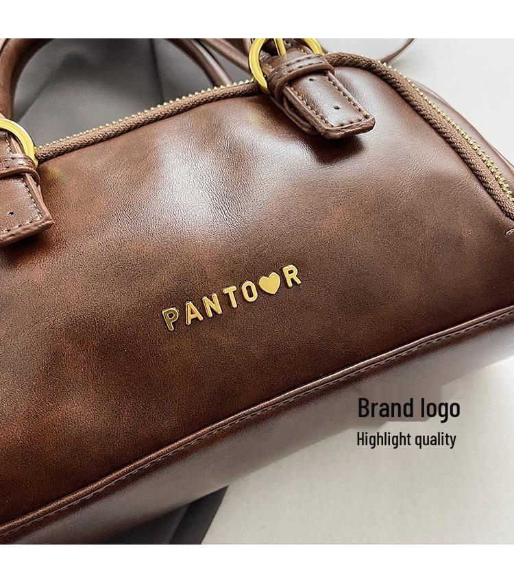 Women's 2024 Retro Handheld Crossbody Bowling Bag: Versatile & Stylish Design
