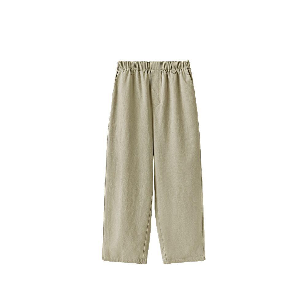 ABOUTSEA Women's Tencel Cotton Wide-Leg Spring Pants, Casual Nine-Point Design.