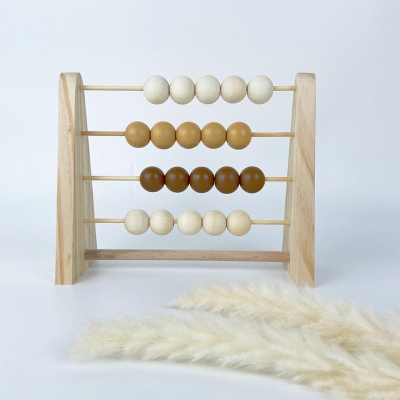 Wooden Abacus Calculating Beads Baby Children Kids Early Learning Educational Toys Nordic-Style Natural Child Room Decor