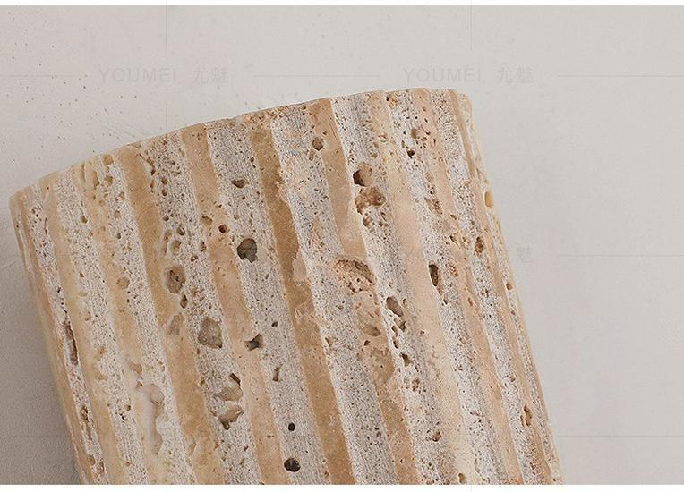 Shopping Mall Staircase Balcony LED Wall Lamp with Yellow Travertine Finish