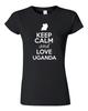 Junior Keep Calm And Love Uganda Country Nation Patriotic Novelty T-Shirt Tee Unisex T-Shirt