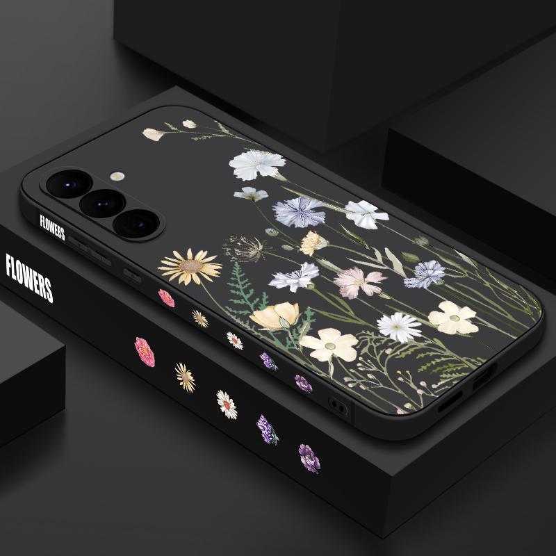 

Чехол-шнурок с цветочным принтом для Samsung Galaxy S25 Ultra S24 S23 S22 Plus S21 FE A15 A16 A35 A36 A54 A55 A56 5G Противоударный Мягкий ТПУ Силиконовый Чехол Samsung Galaxy S25