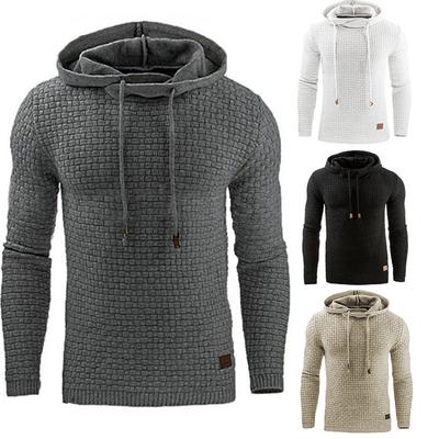 2024 Lente en Herfst Nieuwe Europese en Amerikaanse Heren Jacquard Hoodie Lange Mouw Hoodie Warme Kleur Sport Hoodie Jas