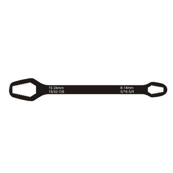 Universal Double Ended Wrench Automotive Bicycle Maintenance Plumbing Wrench 8-22mm Self-Tightening Adjustable Spanner