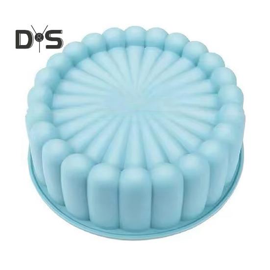 Silicone Cake Mold Flexible Large Round Breads Molds Oven Microwave Dishwasher Reusable Kitchen Bakeware for Baking Cake Breads Pies Tarts Jello