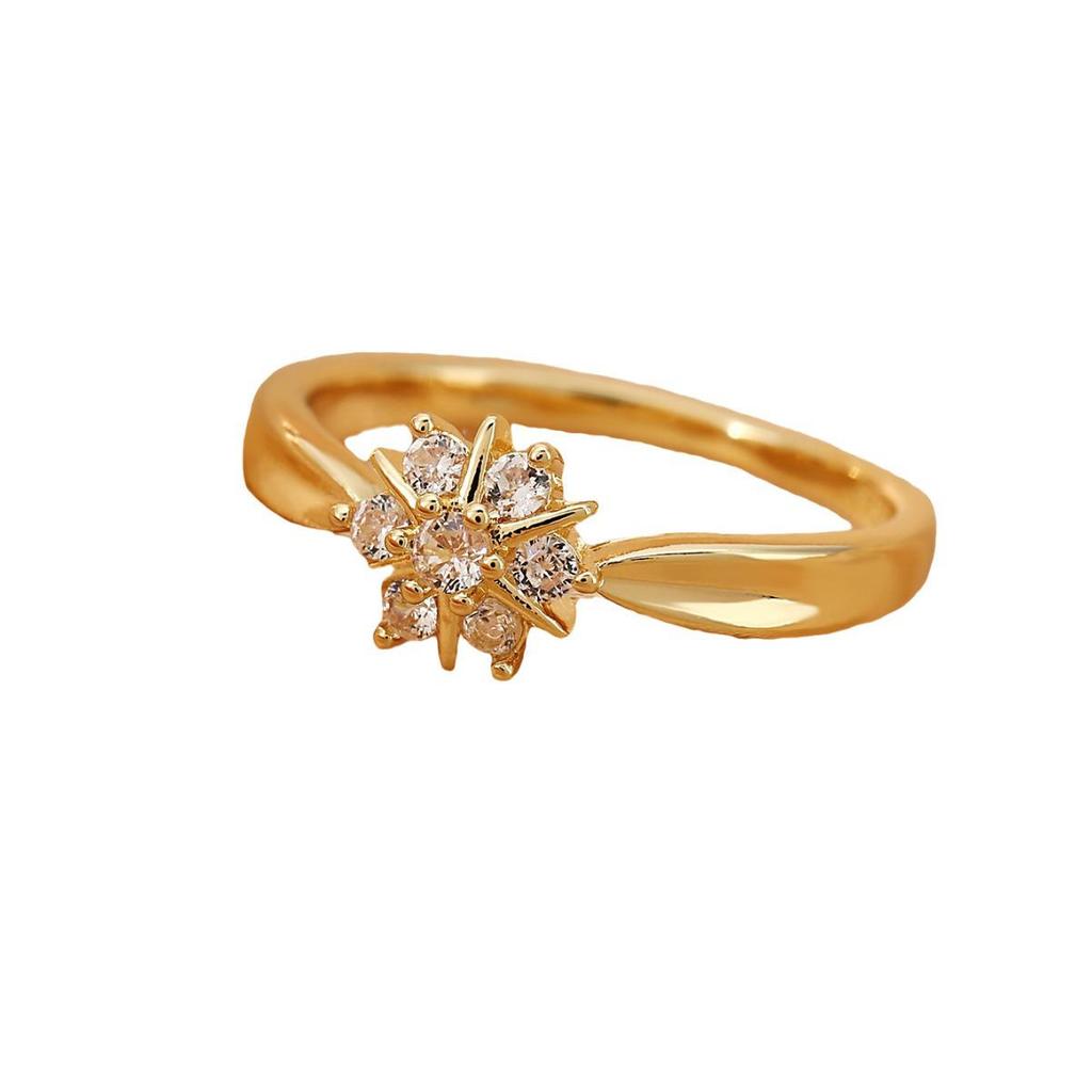 European and American Style Luxury Diamond Flower Ring