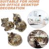 MAGICLULU 3Pcs Brass Cat Figurine Mini Cat Statue Animal Figurines Miniature Retro Kitten Sculpture Collectibles Home Desktop Decoration 0.94 X