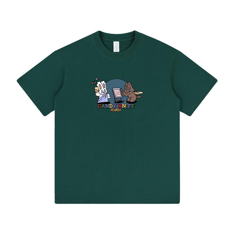 Statue of Liberty Rabbit Self-Portrait Cotton T-Shirt - Unisex Short-Sleeve Summer Top