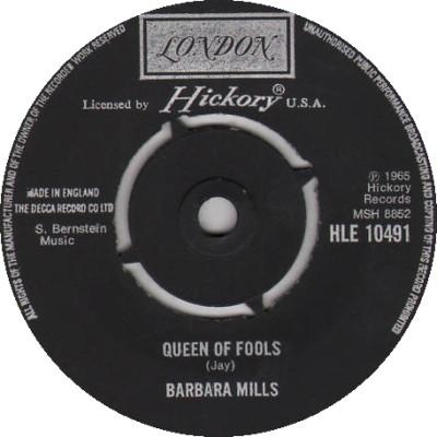 

7inch Record BARBARA MILLS Queen Of Fools HLE10491 London Records 1975 UK SoulFunk Used