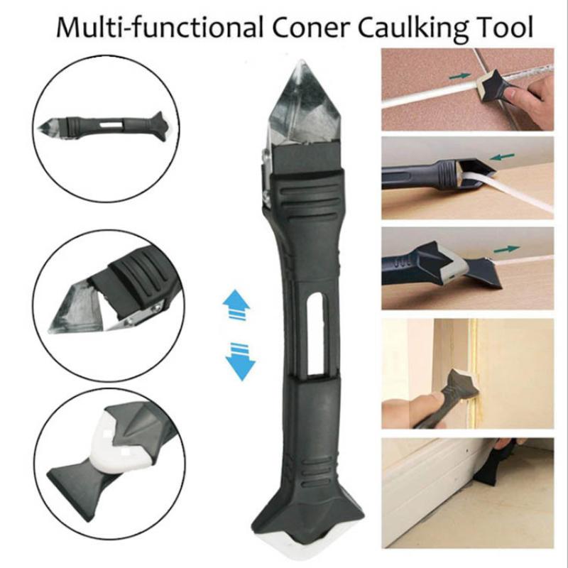 1Set Caulk Nozzle Applicator Silicone Scraper Sealant Caulking Smooth Remover Tools Kit Floor Caulk Finisher Grout Accessoriess
