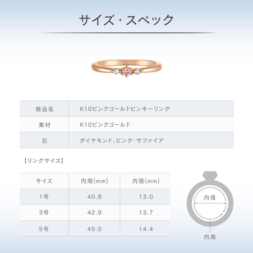 10K Pink Gold Pinky Size 151216543106 Canal4℃ (Canal 4℃) (PG) Ring, 1,