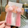 New Year Plush Ball Children Barrettes Duckbill Clips Chinese Hanfu Hair Clips Festival Hairpins