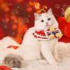Knitted Cat Collar Pet Dog Collar Adjustable Holiday Decorative Chinese New Year for Puppy Dog Kitten Cats Photography Props