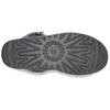 UGG MINI BAILEY BUTTON CRYSTALS Cow Split Leather Thermal Comfortable Short Snow Boots Women's Charcoal Gray 1138170-CHRC