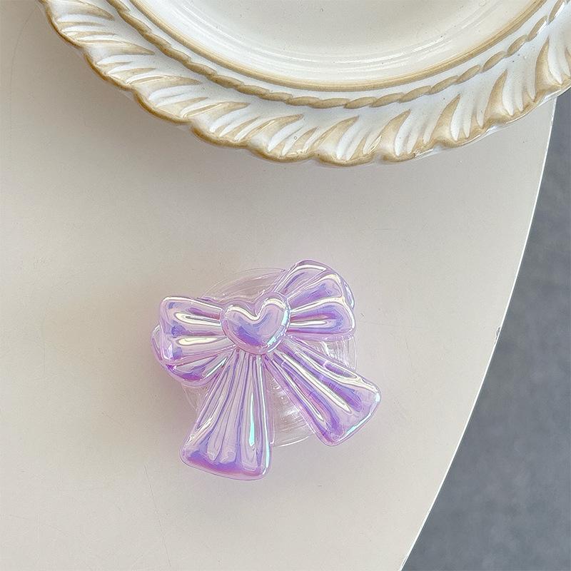 Colorful Bow Mobile Phone Airbag Bracket Wind Paste Retractable Women'S Desktop Bracket Creative