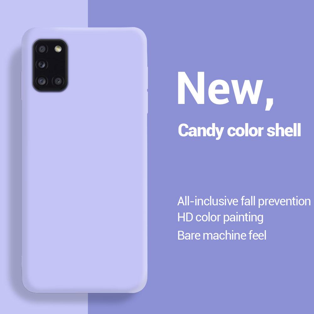Liquid Silicone Soft Phone Case for Samsung Galaxy A31 A41 A51 A71 A11 A21S A12 A22 A32 A42 A52 A72 4G 5G Back Cover Cases