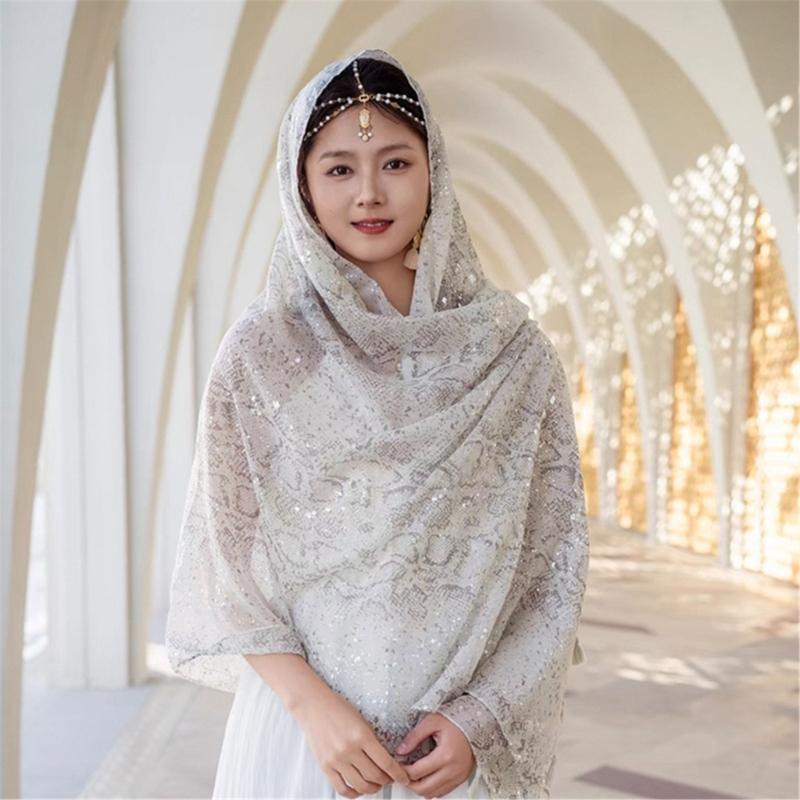 Elegant Light weight Scarf Shawl Wrap Fashionable Polyester Scarf Shawl for Social Event