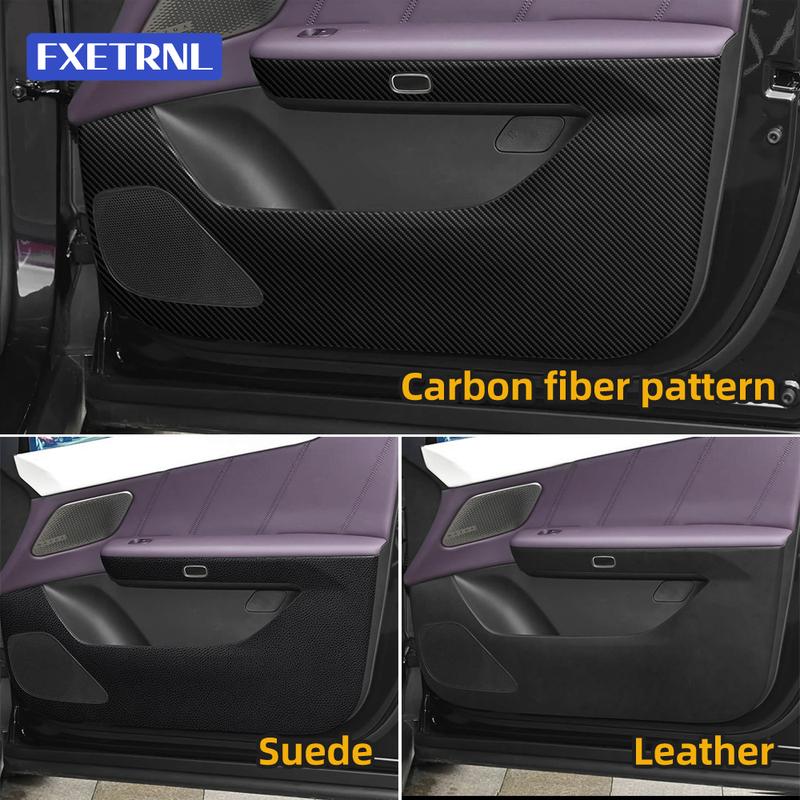 Car Door Anti Kick Pad for Mazda EZ-60 2025 2026, PU Leather Door Panel Protective Sticker, Anti-Stepping Anti-Dirty Guard