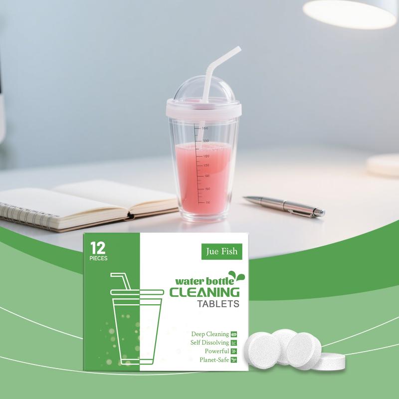 Effervescent Cup Cleaner Deep Cleaning Tablets for Tea Coffee Stain Removal Compact Size for Home Kitchen Travel Use