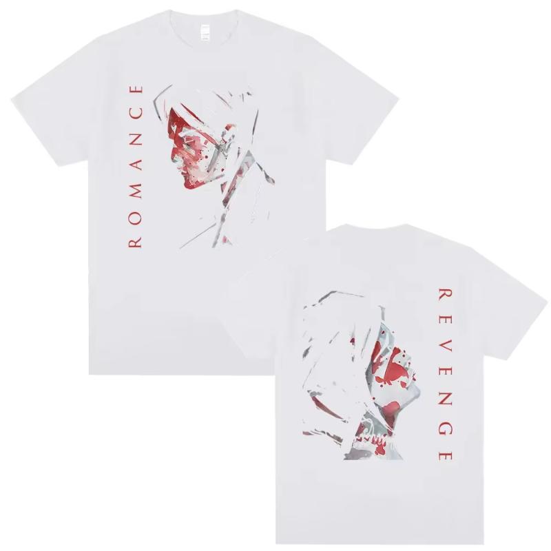 My Chemical Romance Band T-skjorter Three Cheers for Sweet Revenge Trykk T-skjorte Sommer Menn Kvinner Rock Punk Emo Kortermet T-skjorter