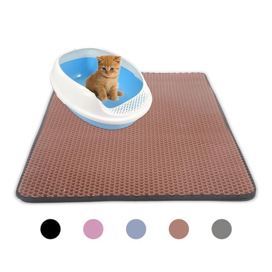 Dual Layer Waterproof Honeycomb Non-Slip Cat Litter Mat Floor Pad?Pet Supply