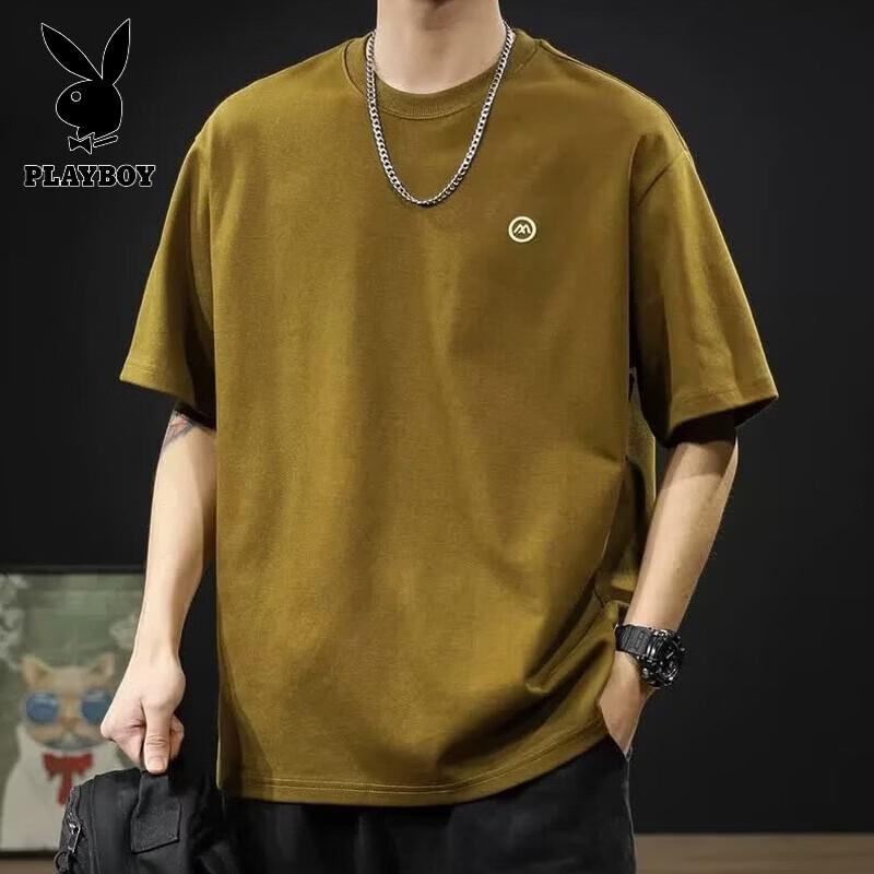 PLAYBOY Men s Premium Short Sleeve T-Shirt S кофейный