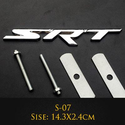 Metal 3D Car Rear Trunk Stickers For Charger Srt Emblem Badge Sxt Challenger Durango Viper Caliber Grill Emblem Badge Decoration