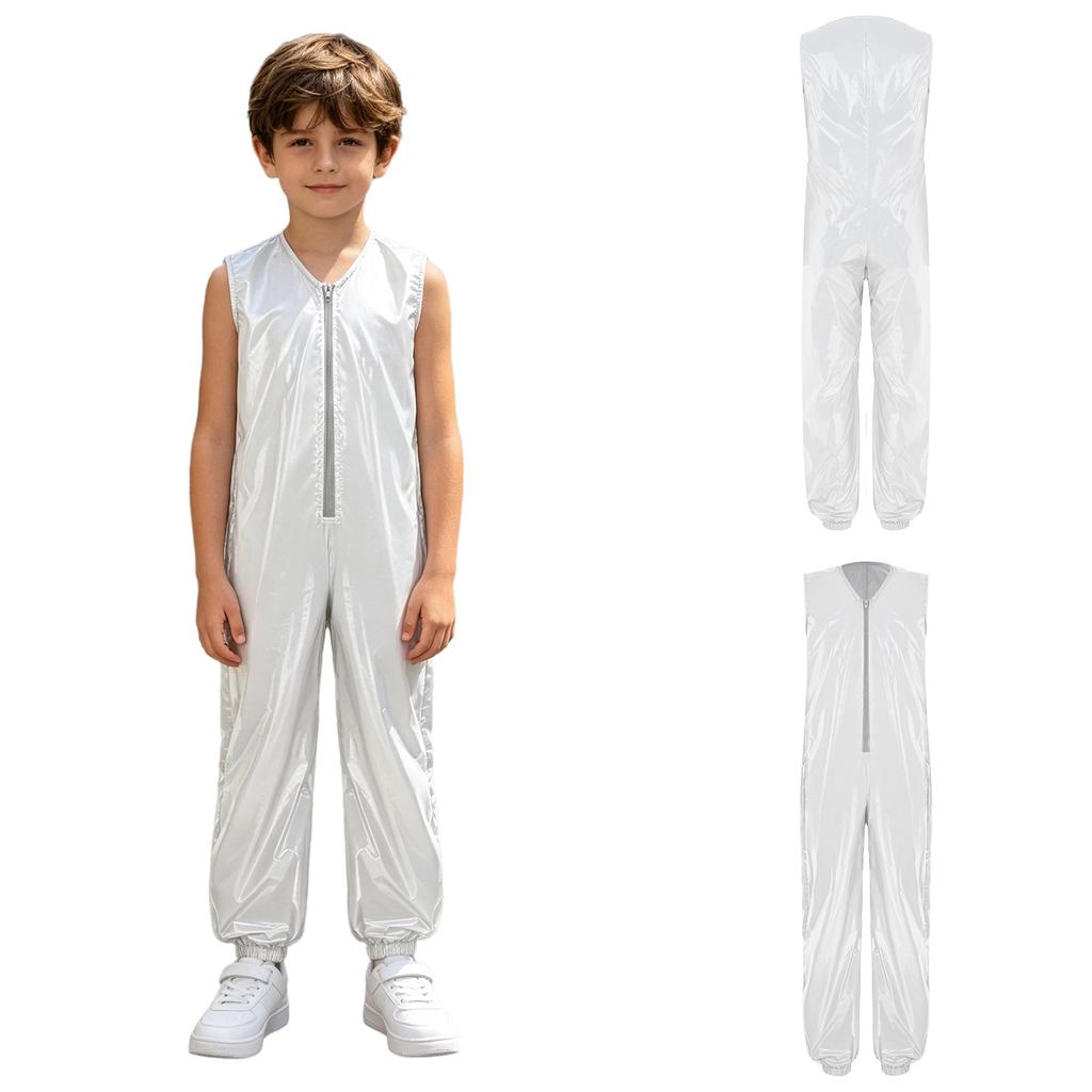 Kinder Jungen Mädchen Adaptiver Overall Wasserabweisende Windelüberzug Body Ärmellos Reißverschluss Elastische Beinöffnung Strampler für Pool Strand Schwimmen