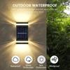 12LED Solar Wall Lamp Outdoor Waterproof Led Decorative Lights Up and Down Garden Yard Street Landscape Balcony