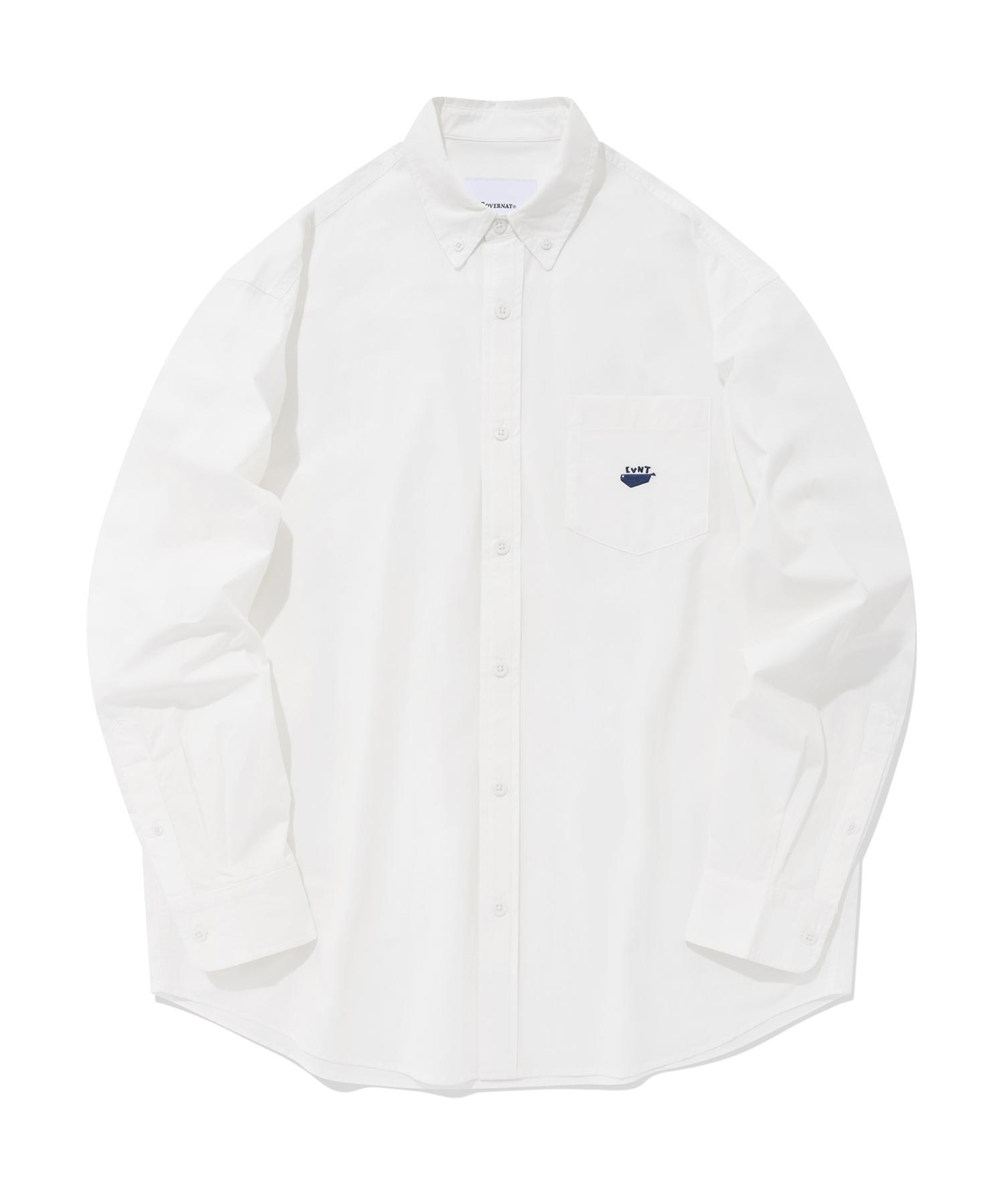 Хлопковая рубашка Covernat с логотипом кита Белая White/L