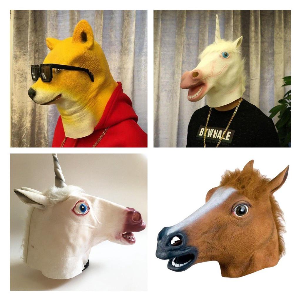 Natural And Eco-friendly Horse Head Mask For Halloween And Costume Parties