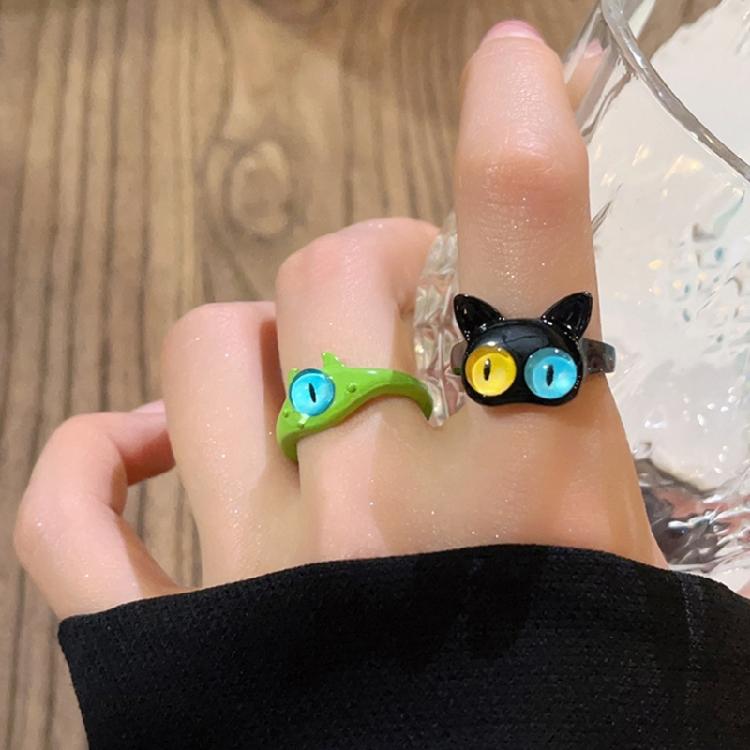 Harz Leichte Offene Ringe Kinder Monster Ring Tier Finger Katze Ring