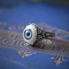 Gothic Rock All-round Eyeball Creative Cat's Eye Stone Alloy Cast Men's Adjustable Opening Ring