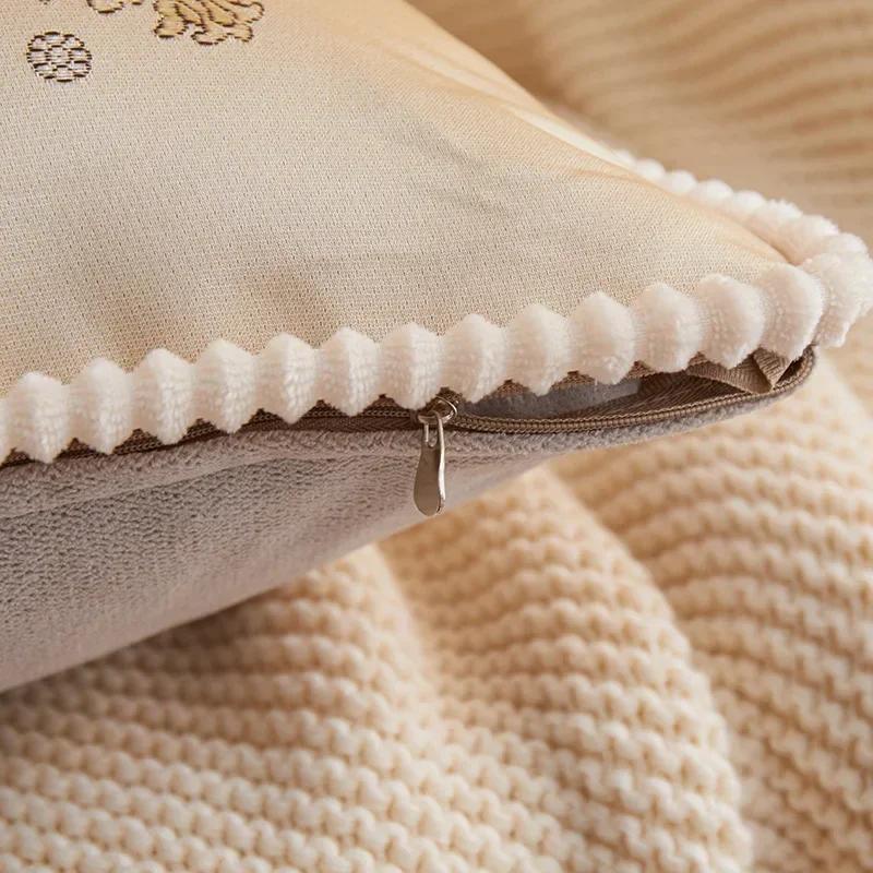 48x48cm European Style Embroidered Flowers Decorative Cushion Cover Pillowcase Home Sofa Car Throw Pillow Case Cojines