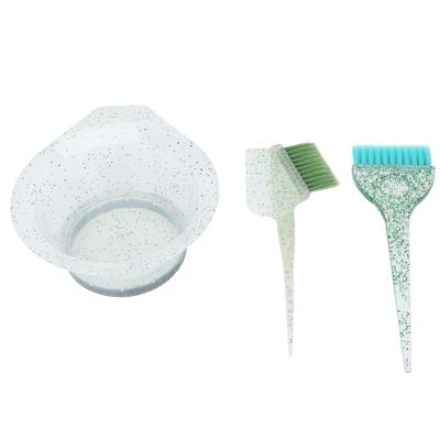 3pcs Hair Dye Kit Hair Coloring Brush Dyeing Mixing Bowl Double Side Brush Hairdressing Accessory