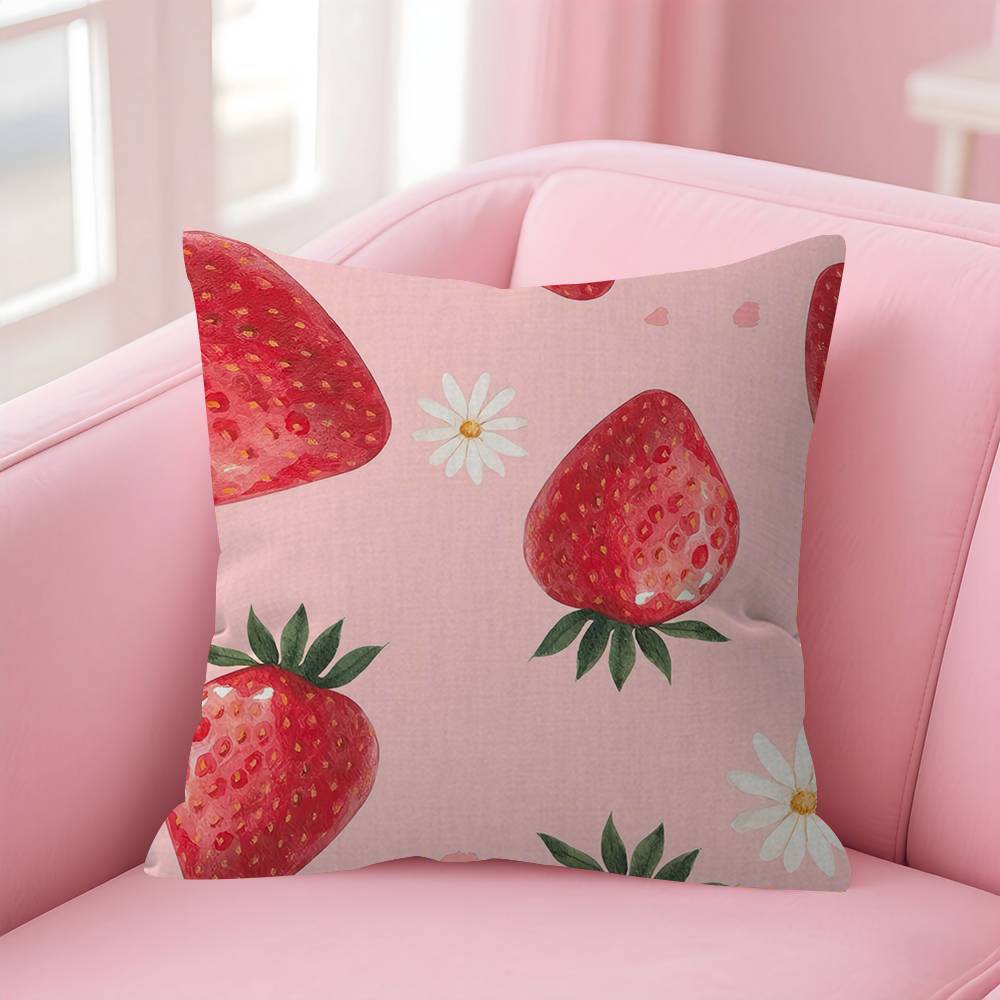 Fashion Strawberry Pillow Gift Home Office Decoration Pillow Bedroom Sofa Car Cushion CoverPillow Case
