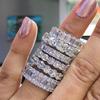 Luxusní prsten s páskem zirkonových diamantů pro ženy - Vysoký smysl pro design r4577