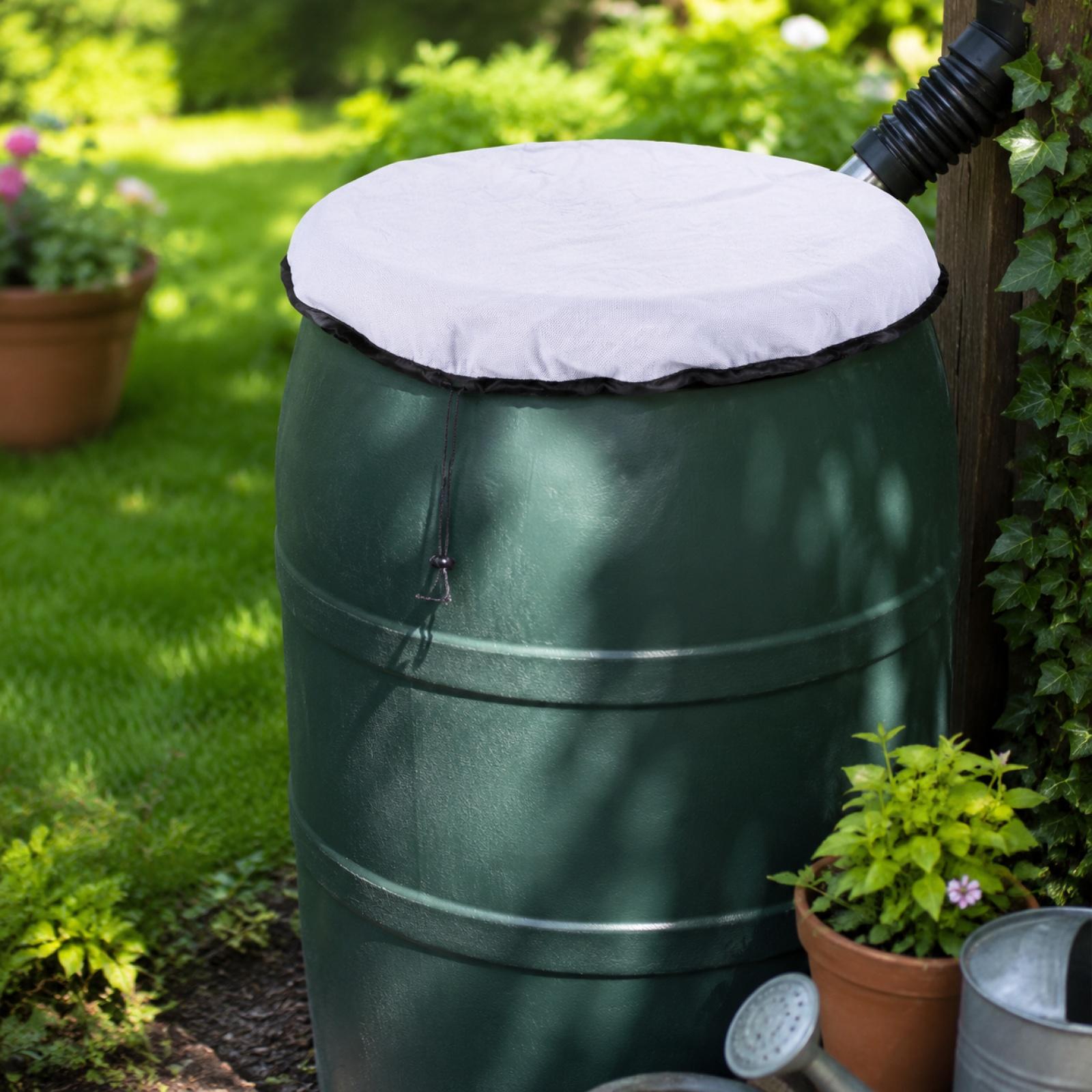 

Outdoor Rain Barrel Cover Garden Rain Barrel Insect Screen Protective Mesh Net for Preventing Insects and Debris from Entering Water Storage One Size чорний