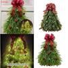 Handmade Christmas Tree Wreath For Front Door Glow Light Hanging Ornament Decor