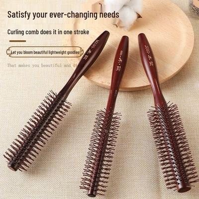 Professional Round Hair Brush for Styling Women’s Hair - Blow-Dry Straight, Curly, Inward Curl, Air Bangs.