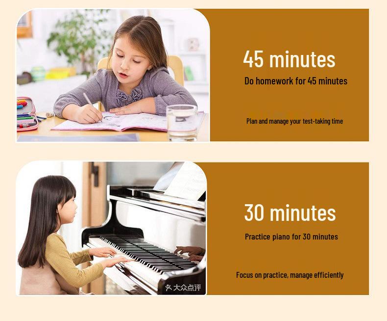 Studentský stolní časovač: Dětský vizuální budík pro řízení času a odpočítávání studia